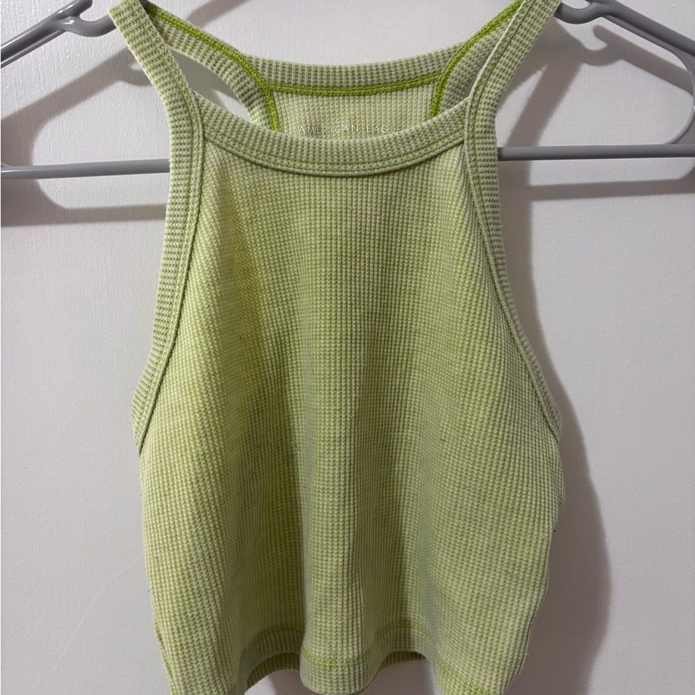 American Eagle Outfitters Light Green Knit Tank Top